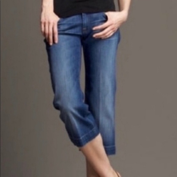 7 For All Mankind Dojo Mid Rise Capri Jeans 27 - Picture 2 of 11